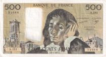 France 500 Francs Pascal - St Jacques Tower - 08-01-1987 - Serial S.251 - VF