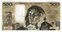 France 500 Francs Pascal - St Jacques Tower - 08.01.1981 - Serial W.135 - Fay.71.23