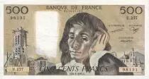 France 500 Francs Pascal - St Jacques Tower - 22-01-1987 - Serial U.257 - VF