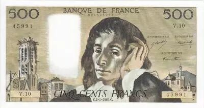 France 500 Francs Pascal - St Jacques Tower -1969