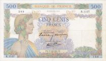 France 500 Francs Pax with wreath - 17-10-1940 Serial R.1157