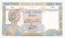 France 500 Francs Pax with wreath - 20-06-1940 Serial T.464