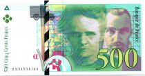France 500 Francs Pierre and Marie Curie - 1995 Serial B.034