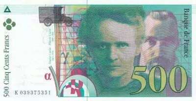 France 500 Francs Pierre and Marie Curie - 1998 WITHOUT SECURITY TREAD - UNC