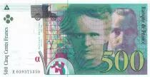 France 500 Francs Pierre and Marie Curie - 1998 WITHOUT SECURITY TREAD - UNC