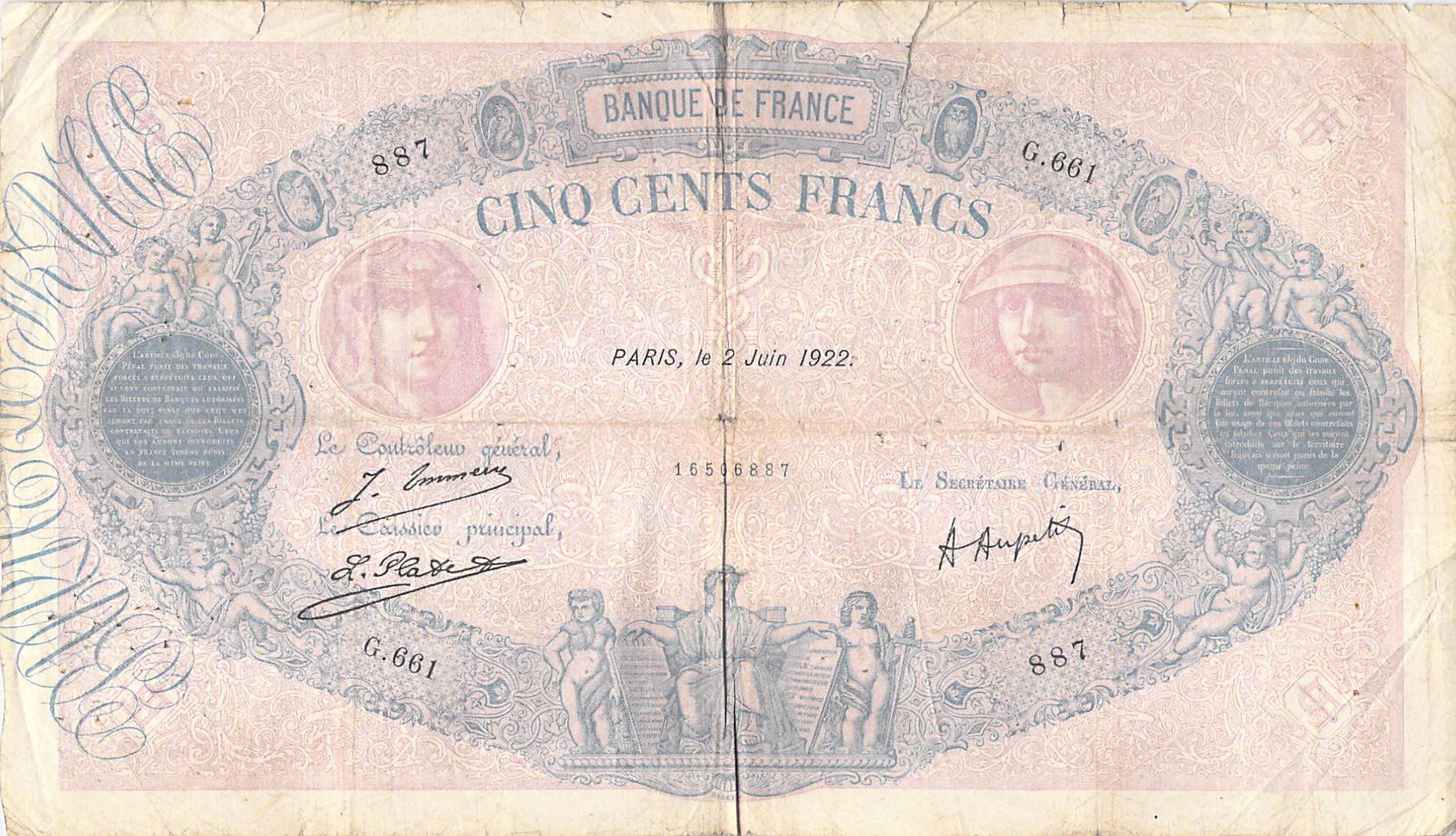Original France Bond 1928 Credit General Egletonnais Society 500 francs coupons 