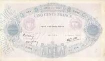 France 500 Francs Pink and Blue - 26-10-1939 Serial C.3700 - F+