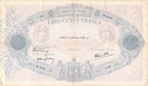 France 500 Francs Pink and Blue - 30-03-1939 Serial M.3325 - F+