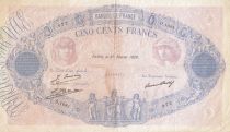 France 500 Francs Rose et Bleu - 27-02-1928 - Serial O.1081
