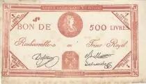 France 500 livres - Catholic and Royal Army - Louis XVII - 1794 - FALSE