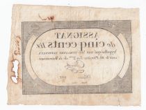 France 500 Livres 20 Pluviose An II (8.2.1794) - Sign. Adam