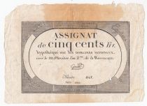 France 500 Livres 20 Pluviose An II (8.2.1794) - Sign. Goust