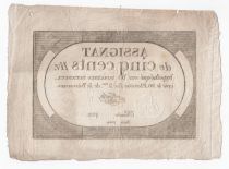 France 500 Livres 20 Pluviose An II (8.2.1794) - Sign. Noel