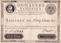 France 500 Livres Louis XVI - 29-09-1790 - Sign. Coupet