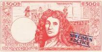 France 500 NF - Molière - Spécimen factice - Fantaisie