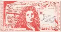 France 500 NF - Molière - Spécimen factice - Fantaisie