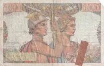 France 5000 Francs - Sea and Countryside - 01-02-1951 - Serial S.49  P.131