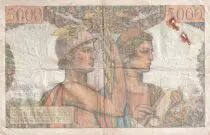 France 5000 Francs - Sea and Countryside - 02-01-1953 - Serial X.119 - P.131