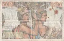 France 5000 Francs - Sea and Countryside - 02-01-1953 - Serial X.120 - P.131