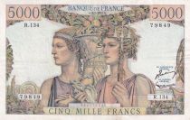 France 5000 Francs - Sea and Countryside - 02-07-1953 - Serial R.134 - F.48.09