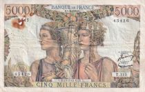 France 5000 Francs - Sea and Countryside - 02-10-1952 - Serial T.115 - P.131