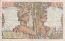 France 5000 Francs - Sea and Countryside - 16-08-1951 - Serial C.74 - F to VF - P.131c