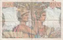 France 5000 Francs - Sea and Countryside - 16-08-1951 - Serial N.72 - VF - P.131c