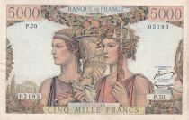 France 5000 Francs - Sea and Countryside - 16-08-1951 - Serial P.70 - F.48.05