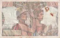 France 5000 Francs - Sea and Countryside - 16-08-1951 - Serial T.75 - P.131