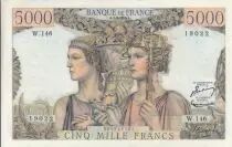 France 5000 Francs - Sea and Countryside- 01-03-1956 - Serial W.148