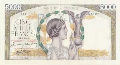 France 5000 Francs - Victoire - 11-02-1943 - S�rie D.1170