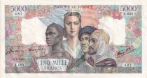 France 5000 Francs Empire Français - 07-06-1945 - Série K.683  - TTB+