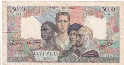 France 5000 Francs Empire Fran�ais - 11-05-1945 - S�rie G.579