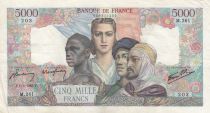 France 5000 Francs Empire Français 01-02-1945 Série M.261 - TTB