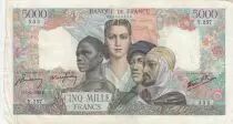 France 5000 Francs France and colonies - 01-02-1945 Serial Y.257 - VF