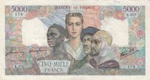 France 5000 Francs France and colonies - 01-03-1945 Serial E.370 - VF - P.103