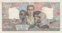 France 5000 Francs France and colonies - 05-07-1945 Serial G.772 - VF
