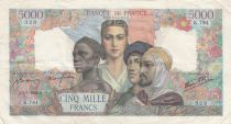 France 5000 Francs France and colonies - 05-07-1945 Serial K.784 - VF - Fay.47.33