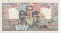 France 5000 Francs France and colonies - 05-07-1945 Serial W.773 - VF - Fay.47.33