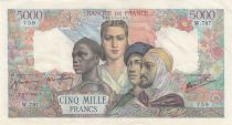 France 5000 Francs France and colonies - 05-07-1945 Serial W.787 - VF - Fay.47.33