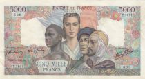 France 5000 Francs France and colonies - 06-09-1945 Serial T.1011 - XF