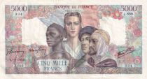 France 5000 Francs France and colonies - 07-06-1945 Serial J.680 - VF