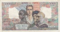 France 5000 Francs France and colonies - 12-07-1945 Serial M.802 - VF - Fay.47.34