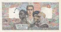France 5000 Francs France and colonies - 12-11-1942 Serial G.126 - VF