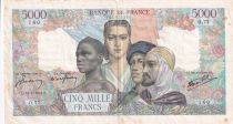France 5000 Francs France and colonies - 13-08-1942 - Serial O.77