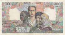 France 5000 Francs France and colonies - 13-09-1945 Serial O.1143 - XF