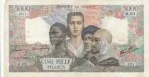 France 5000 Francs France and colonies - 15-02-1945 - Serial M.291