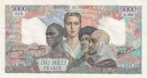 France 5000 Francs France and colonies - 15-03-1945 Serial X.388 - XF - P.103
