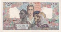 France 5000 Francs France and colonies - 18-01-1945 - Serial Y.215