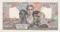France 5000 Francs France and colonies - 18-01-1945 - Serial Y.215